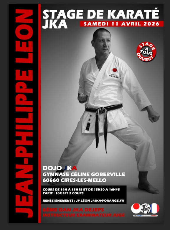 Affiche stage JKA avec Jean-Philippe Léon - 11 avril 2026